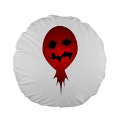 Evil Face Vector Illustration 15  Premium Round Cushion  by dflcprints