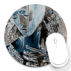 Feeling Blue 8  Mouse Pad (round)