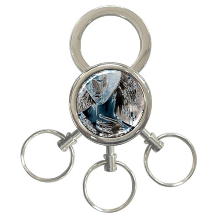 Feeling Blue 3-Ring Key Chain