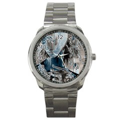 Feeling Blue Sport Metal Watch by FunWithFibro