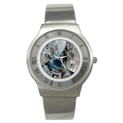 Feeling Blue Stainless Steel Watch (slim)