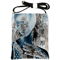 Feeling Blue Shoulder Sling Bag by FunWithFibro