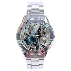 Feeling Blue Stainless Steel Watch by FunWithFibro