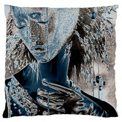 Feeling Blue Large Cushion Case (two Sided) 