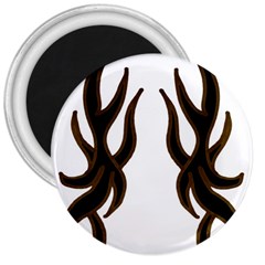 Dancing Fire 3  Button Magnet by coolcow