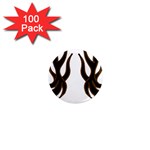 Dancing Fire 1  Mini Button Magnet (100 pack) Front