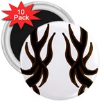 Dancing Fire 3  Button Magnet (10 pack) Front