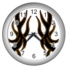 Dancing Fire Wall Clock (silver)