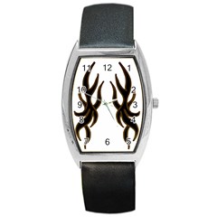 Dancing Fire Tonneau Leather Watch