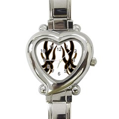 Dancing Fire Heart Italian Charm Watch 