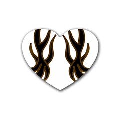 Dancing Fire Drink Coasters (heart)