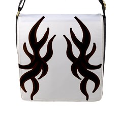 Dancing Fire Flap Closure Messenger Bag (large) by coolcow