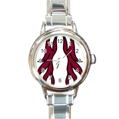 Dancing Fire 2 Round Italian Charm Watch