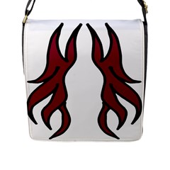 Dancing Fire 2 Flap Closure Messenger Bag (large)