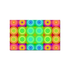 Rainbow Circles Sticker 10 Pack (rectangle)