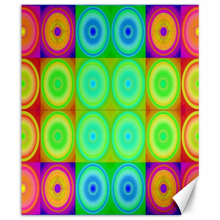 Rainbow Circles Canvas 8  x 10  (Unframed)