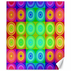 Rainbow Circles Canvas 20  X 24  (unframed)