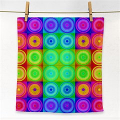 Rainbow Circles Face Towel