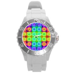 Rainbow Circles Plastic Sport Watch (large)