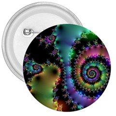 Satin Rainbow, Spiral Curves Through The Cosmos 3  Button