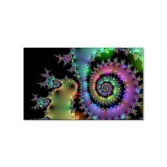 Satin Rainbow, Spiral Curves Through The Cosmos Sticker (rectangle) by DianeClancy