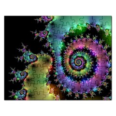 Satin Rainbow, Spiral Curves Through the Cosmos Jigsaw Puzzle (Rectangle)