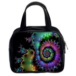 Satin Rainbow, Spiral Curves Through the Cosmos Classic Handbag (Two Sides) Front