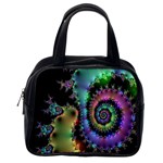 Satin Rainbow, Spiral Curves Through the Cosmos Classic Handbag (Two Sides) Back