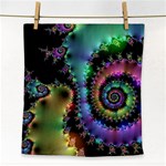 Satin Rainbow, Spiral Curves Through the Cosmos Face Towel Front