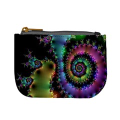 Satin Rainbow, Spiral Curves Through The Cosmos Coin Change Purse by DianeClancy