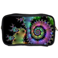 Satin Rainbow, Spiral Curves Through The Cosmos Travel Toiletry Bag (two Sides) by DianeClancy