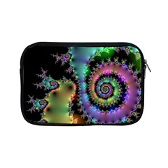 Satin Rainbow, Spiral Curves Through The Cosmos Apple Ipad Mini Zippered Sleeve by DianeClancy