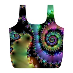 Satin Rainbow, Spiral Curves Through The Cosmos Reusable Bag (l) by DianeClancy