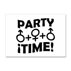 Party Time Threesome Sex Concept Typographic Design A4 Sticker 10 Pack by dflcprints