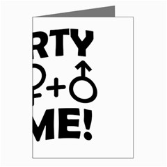 Party Time Threesome Sex Concept Typographic Design Greeting Card (8 Pack) by dflcprints