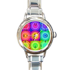 Retro Circles Round Italian Charm Watch