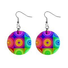 Retro Circles Mini Button Earrings