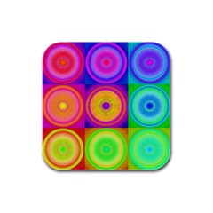 Retro Circles Drink Coasters 4 Pack (square)