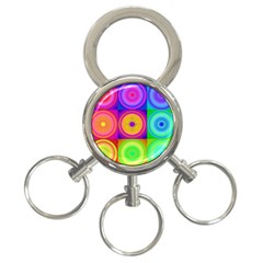 Retro Circles 3-ring Key Chain