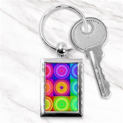 Retro Circles Key Chain (rectangle)