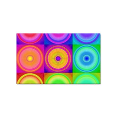 Retro Circles Sticker (rectangle) by SaraThePixelPixie