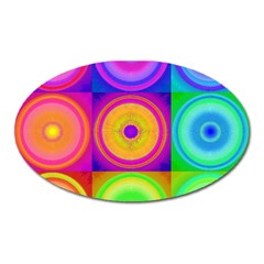 Retro Circles Magnet (oval)