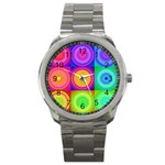 Retro Circles Sport Metal Watch Front