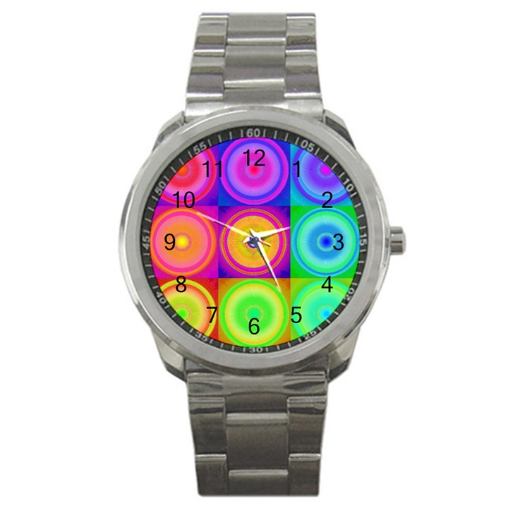 Retro Circles Sport Metal Watch