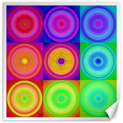 Retro Circles Canvas 12  X 12  (unframed) by SaraThePixelPixie