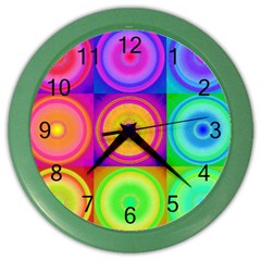 Retro Circles Wall Clock (color)