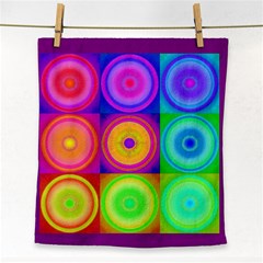 Retro Circles Face Towel