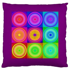 Retro Circles Large Cushion Case (single Sided) 