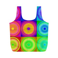 Retro Circles Reusable Bag (m) by SaraThePixelPixie