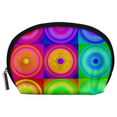 Retro Circles Accessory Pouch (large)